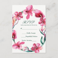 Flores Tropicais Havaianas Elegante RSVP de Casame