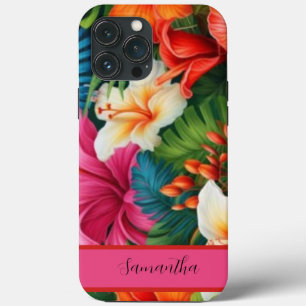 Flores tropicais personalizadas de aquarela verão