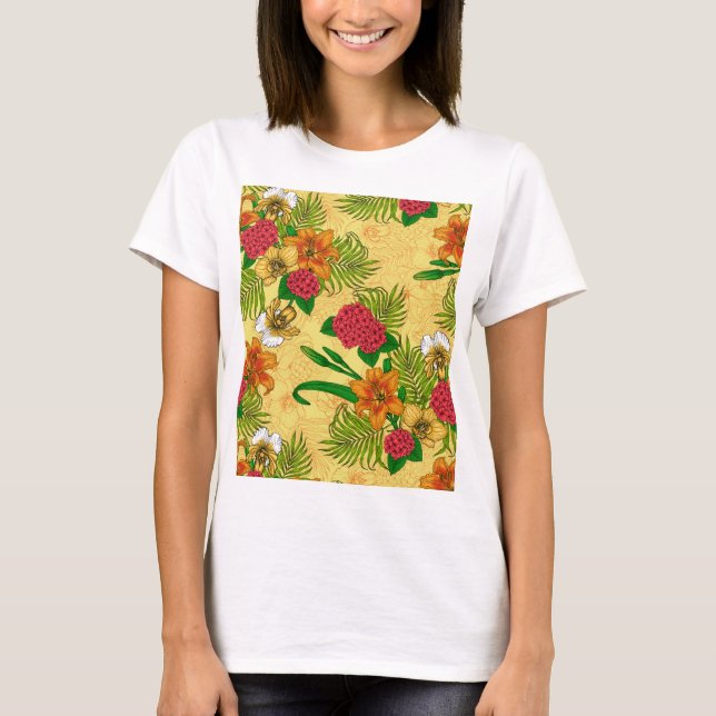 Flores tropicais T-Shirt (Frente)