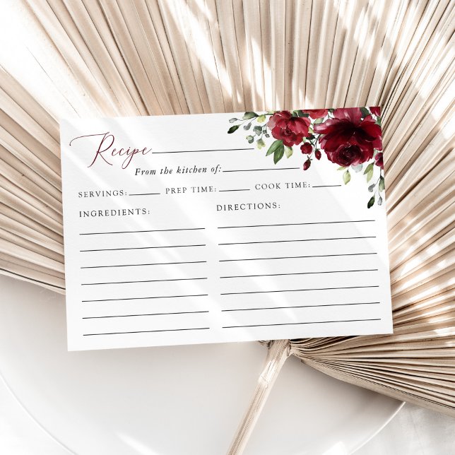 Flores Vermelhas Burgundy, Boho, Receita do Chá de (Criador carregado)