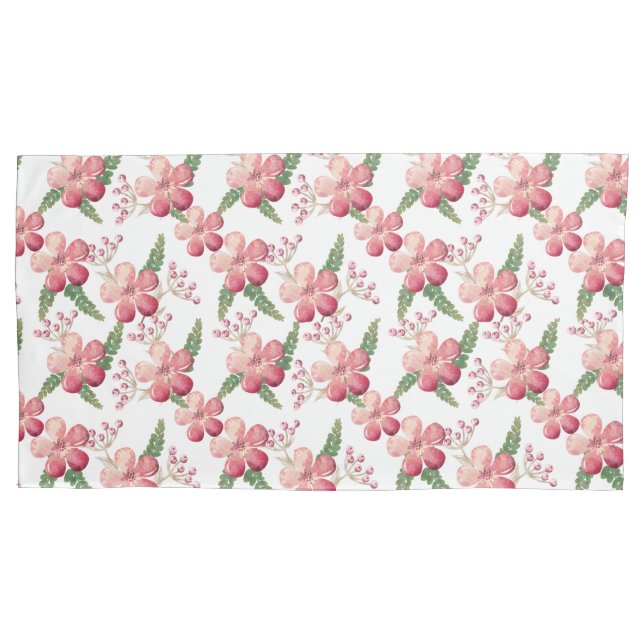 Flores Vermelhas e Berries com Folhas Verdes (Frente-Esquerda)