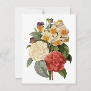 Flores Vintage, Camellias e Narciso, Redoute