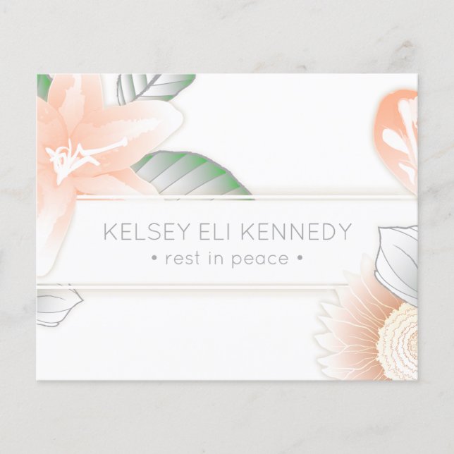 flores vintage elegantes funeral (Frente)