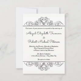 Florescer Floral Formal - Convite de Casamento 3x5