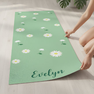 Florescer Fresco – Tapete de Yoga Verde Elegante Z