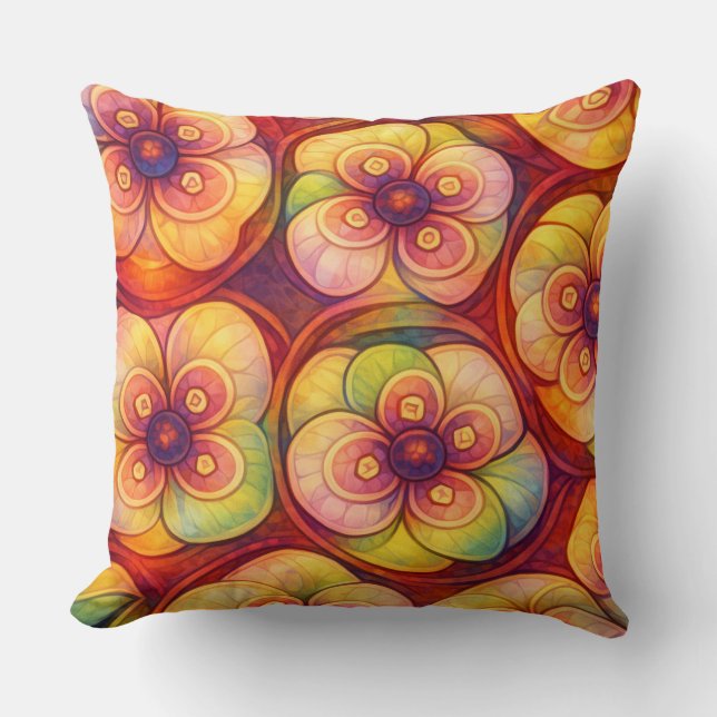 Florescer Radiante - Almofada Decorativa (Frente)
