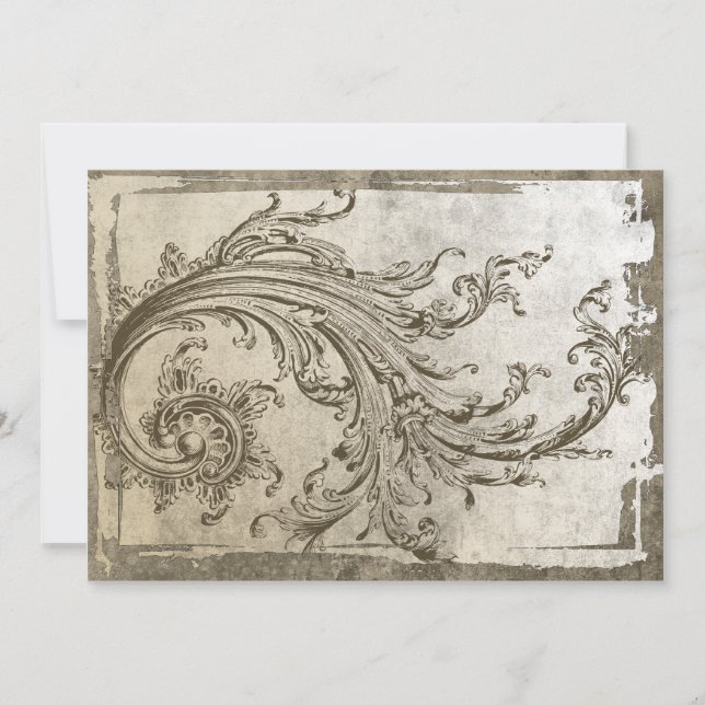 Florescimento Steampunk Convite de Aniversário Vin (Frente)