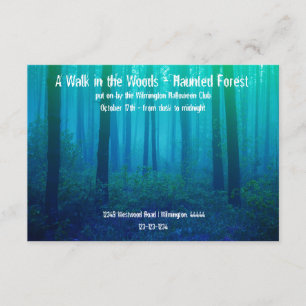 Floresta Azul de Eerie - Convite Florestal Assombr