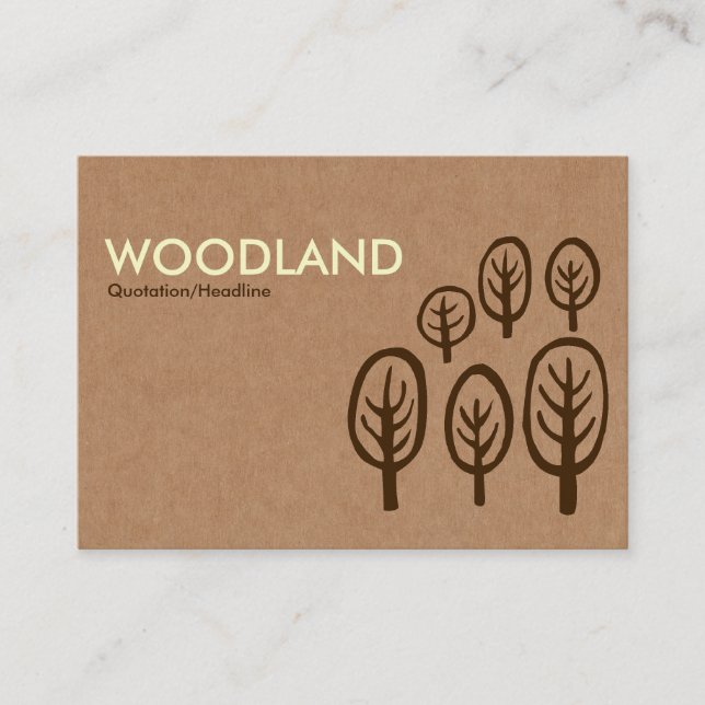 Floresta - creme + Brown escuro na caixa de cartão (Frente)