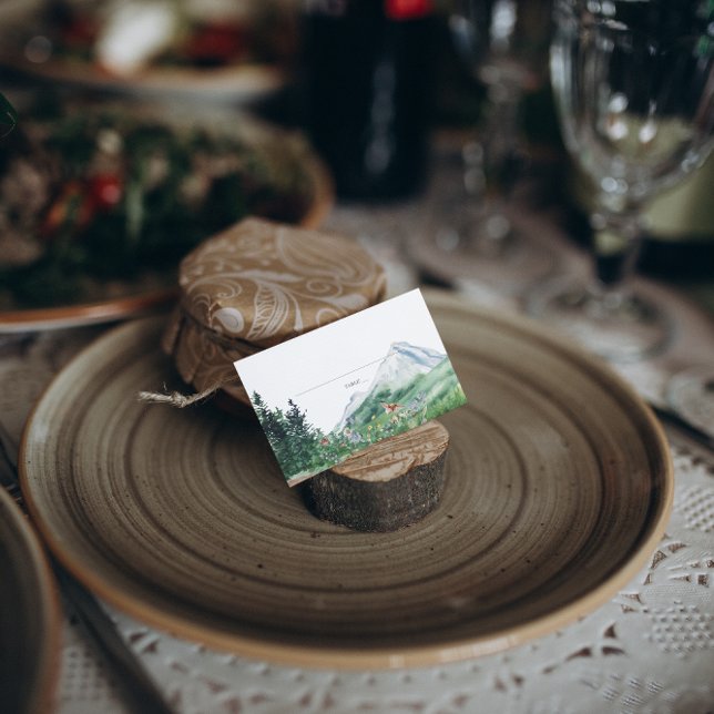 Floresta das Montanhas | Cartão de Casamento (Criador carregado)