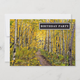 Floresta de Árvores Aspen no Outono