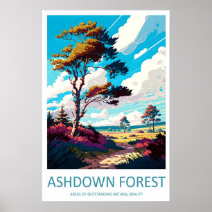 Floresta de Ashdown Impressão de Viagem Arte de Pa