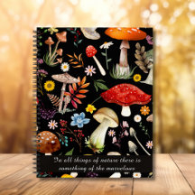 Floresta de Cogumelos Vintage Goblincore da Flores