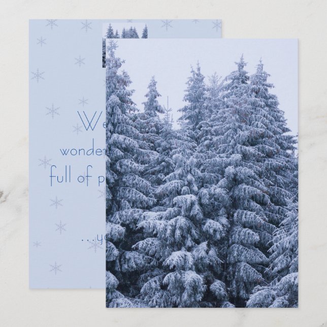 Floresta de inverno mágico - natal (Frente/Verso)