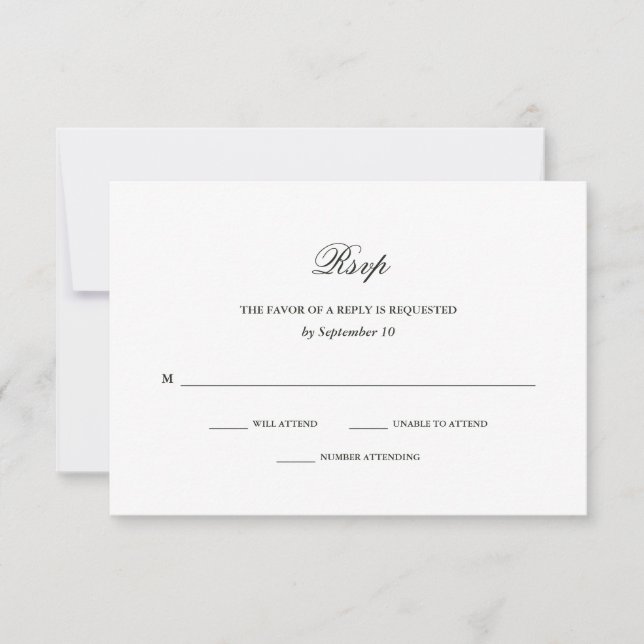 Floresta de inverno | Resposta de casamento (Frente)