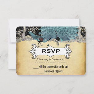 Floresta de Peacock Dourada de Aqua Vintage