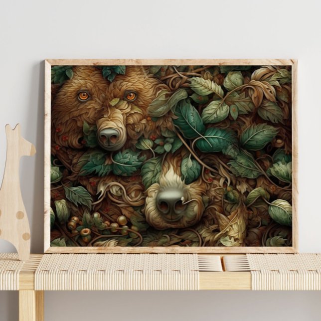 Floresta de Urso Castanho | Impressão de Muro de U (Criador carregado)