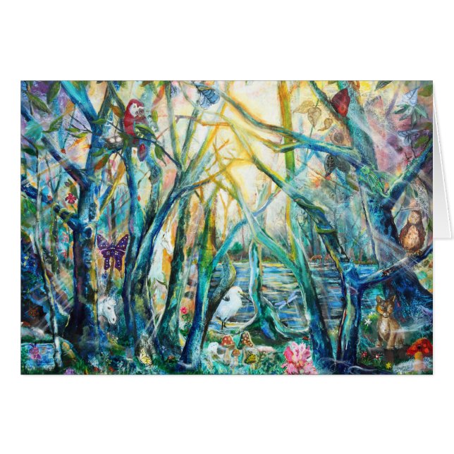 Floresta do cartão da vida (Frente Horizontal)