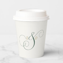 Floresta Elegante Esmeralda Verde Dourado Monogram