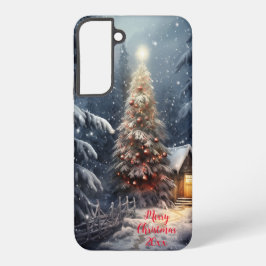 Floresta Mágica Neve Inverno Árvore de Natal Alegr