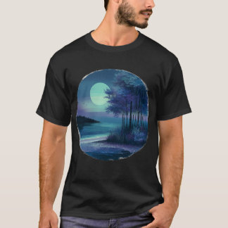 Floresta Mística de Crepúsculo pelo Lago T-Shirt