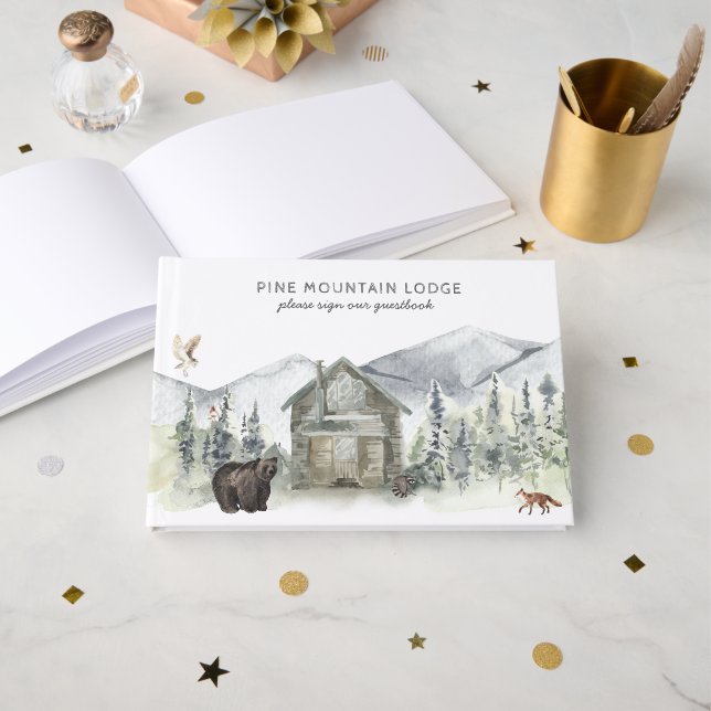 Floresta Montanha | Livro de Convidados de Lodge d (Frente aberta)