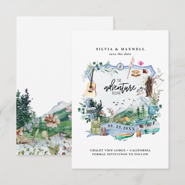 Floresta Montanha Selvagem | Festa de Casamento de (Frente/Verso)