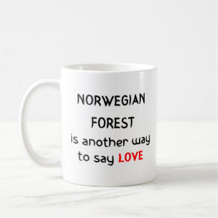 floresta norueguesa ama caneca de café