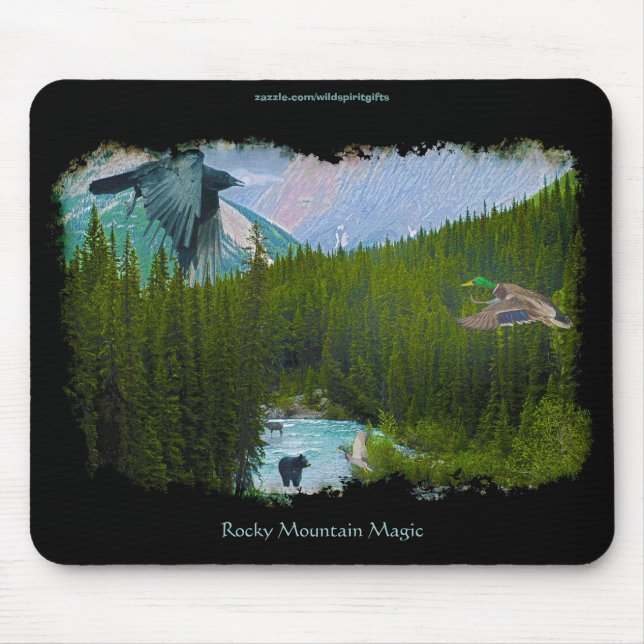 Floresta Rocky Mountain e Mousepad Selvagem (Frente)