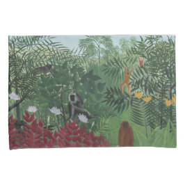 Floresta Tropical com Macacos e Cobra (Rousseau)