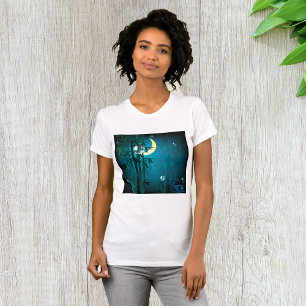 Floresta Tropical Na Camiseta Noturna Das Mulheres