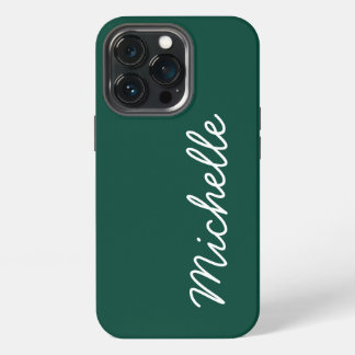 Floresta Verde & Branco Nome ou Texto Personalizad
