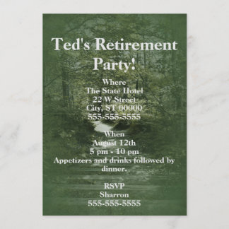 Floresta Verde Com Convite Para Caminho De Escada