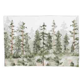 Floresta Verde Rústica Aquarela