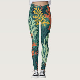 Floresta viva de coral - Leggings