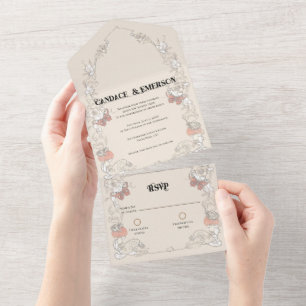 Floresta Whimsic Tudo em Um Convite de casamento