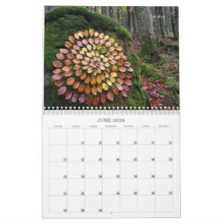 florestas calendário 2026 arte landart natureza