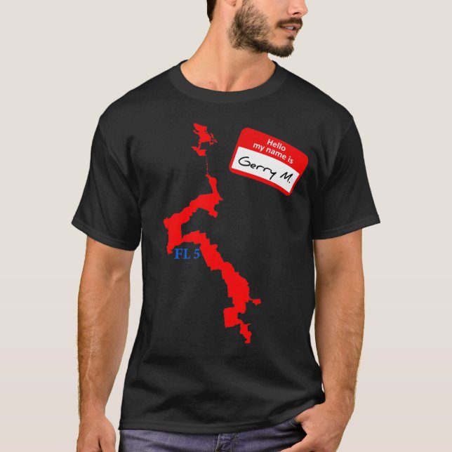 Florida 5 District Gerrymandering Men's T-Shirt (Frente)