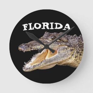 FLORIDA ALLIGATOR - Relógio de Parede do Acrivo