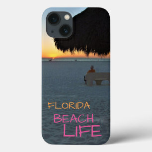 Florida Beach Tarde Noite com Man no Bench