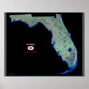 Florida do poster do satélite do espaço