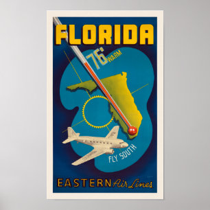Flórida EUA Poster vintage 1938