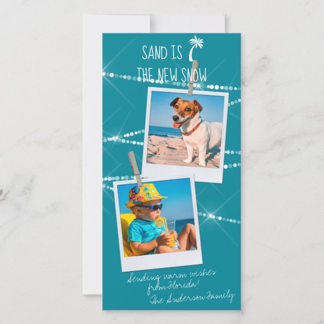 Flórida Feriado 2-Foto Areia é a Nova Placa de Nev (Frente)