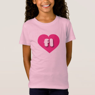 Flórida Hot Pink Heart - Love T-Shirt