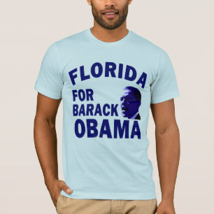 Florida para o t-shirt azul do estado de Obama