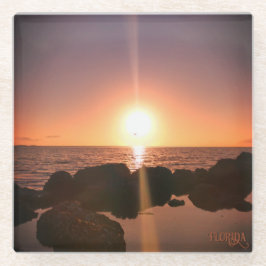 Flórida Sunset na praia Fotografia Natural