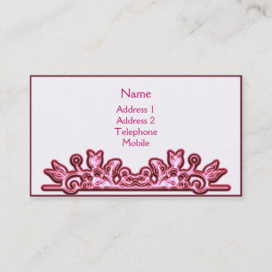 Florish elegante nos rosa - cartão de visita