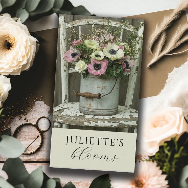 Florist Floral Designer Cartão de visita (Criador carregado)