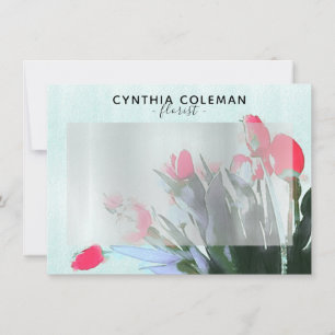 Florista de Ilustração de Buquê de Tulipas de Aqua