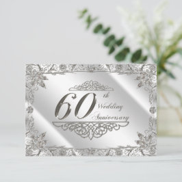 Flourish Diamond 60º aniversário de casamento RSVP